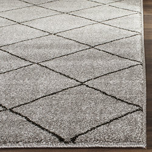 SAFAVIEH Tunisia Joyce Geometric Area Rug, Grey/Black, 8' x 10'