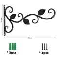 thumbnail image 2 of Soportes para cestas colgantes, ganchos de hierro para colgar en la pared, soportes de metal para colgar al aire libre con tornillos, decoración de jardín para plantas, linternas, carillones de, 2 of 6