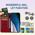 thumbnail image 3 of for Samsung Galaxy A05 Wallet Case for Women, Glitter Bling Diamond PU Leather Folio Cover with Card Slot & Wrist Strap Phone Case for Samsung Galaxy A05 Owl Red, 3 of 16
