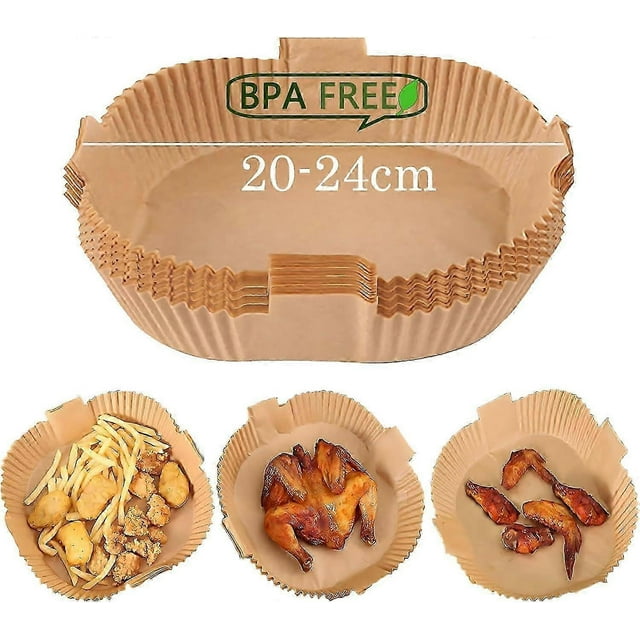 Baking Paper For Hot Air Fryer, Pack Of 100 Airfryer Baking Paper, Non-stick Waterproof Oil-proof Disposable Trays