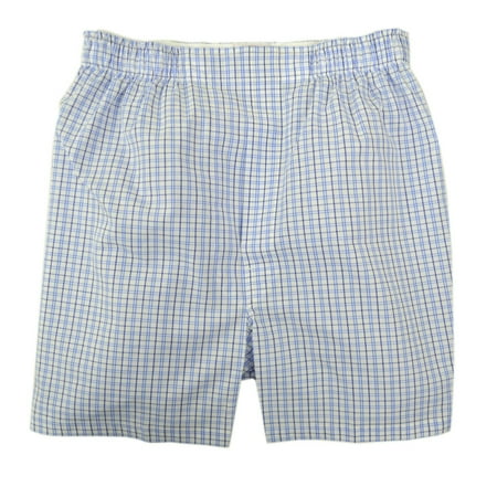 New Brooks Brothers Mens White Blue Mult Plaid Regular Fit Boxers XL X-Large 8697-4
