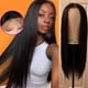 thumbnail image 4 of Peluca de cabello humano liso con cierre de encaje Pelucas de cabello humano con encaje frontal para mujeres, 4 of 11