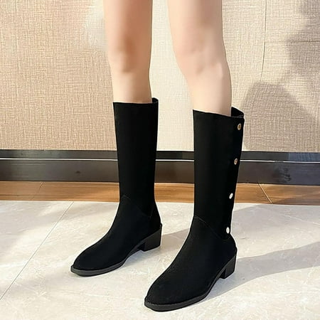 

Zedker Ankle Booties for Women Low Heel Warm Womens Boots Winter Boots for Women Shoes Low-Heel Comfortable Outdoor Non-Slip Outdoor Boots