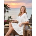 thumbnail image 4 of HAPPY BAY Women's Beachwear Summer Beach Dress Plus Size Fall Swimsuit Swimwear Cover Ups for Women 2X-3X White_A383, 4 of 5