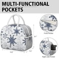 thumbnail image 6 of Womens Blue Christmas Snowflake Pattern Lunch Box for Work,Insulated Lunch Bag for Women,Loncheras Para Mujer,Leakproof Adult Lunch Bag for Work,Beach,Travel,Picnic,Camping, 6 of 7