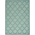 thumbnail image 3 of Nourison Easy Care Indoor/Outdoor Aqua/Teal 6' x 9' Area Rug, Moroccan, Trellis, Bedroom, Living Room, Backyard, Deck, Patio, Easy Clean, Non Shedding, 3 of 10