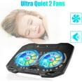 thumbnail image 2 of Laptop Cooling Pad, Gaming Laptop Cooler with 2 Quiet Big Fans, RGB 7 Color Light Change, Portable USB Laptop Stand 11 to 15.6 Inch, Slim and Easy Carry Working Study Outdoor Travel, 2 of 4