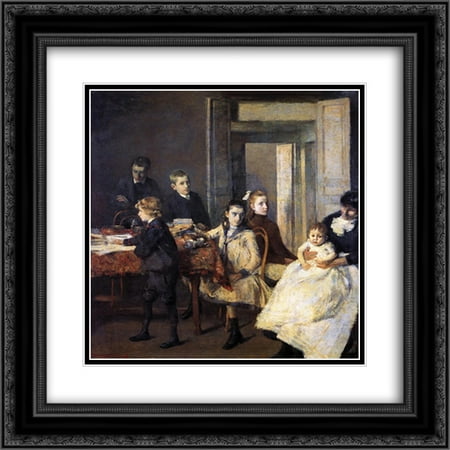 Theo van Rysselberghe 2x Matted 20x20 Black Ornate Framed Art Print 'The Children of Francois van Rysselberghe'