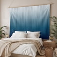 thumbnail image 3 of Navy Blue Ombre Tapestry for Bedroom Wall Hanging Tapestry, Contemporary Gradient Abstract Art Ceiling Backdrop Tapestries Poster Blanket Wall Decor for Teens Room Living Room Dorm 59" x 90", 3 of 8