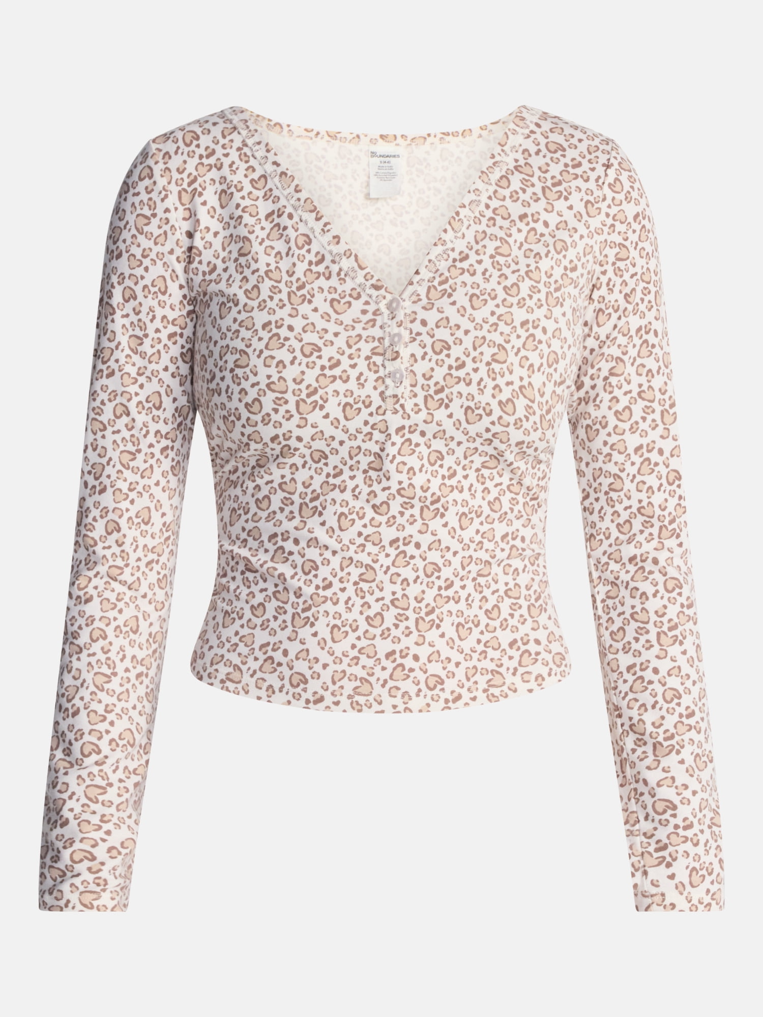No Boundaries Cloud Core Henley Sleep Shirt, Women's XXS-3X