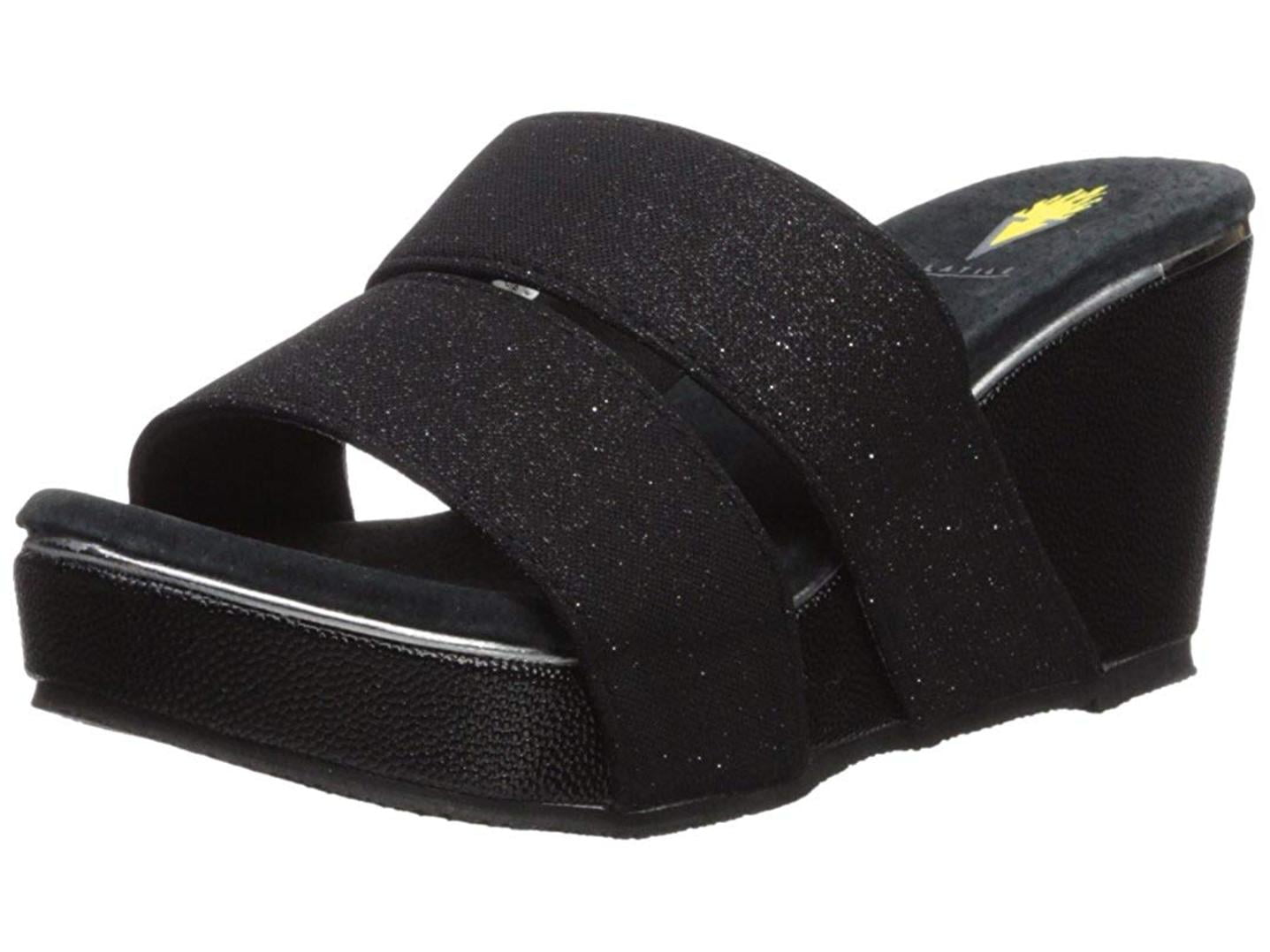 Volatile - VOLATILE Women's Portia Wedge Sandal, Black, 9 B US, Black, Size 9.0 - Walmart.com 