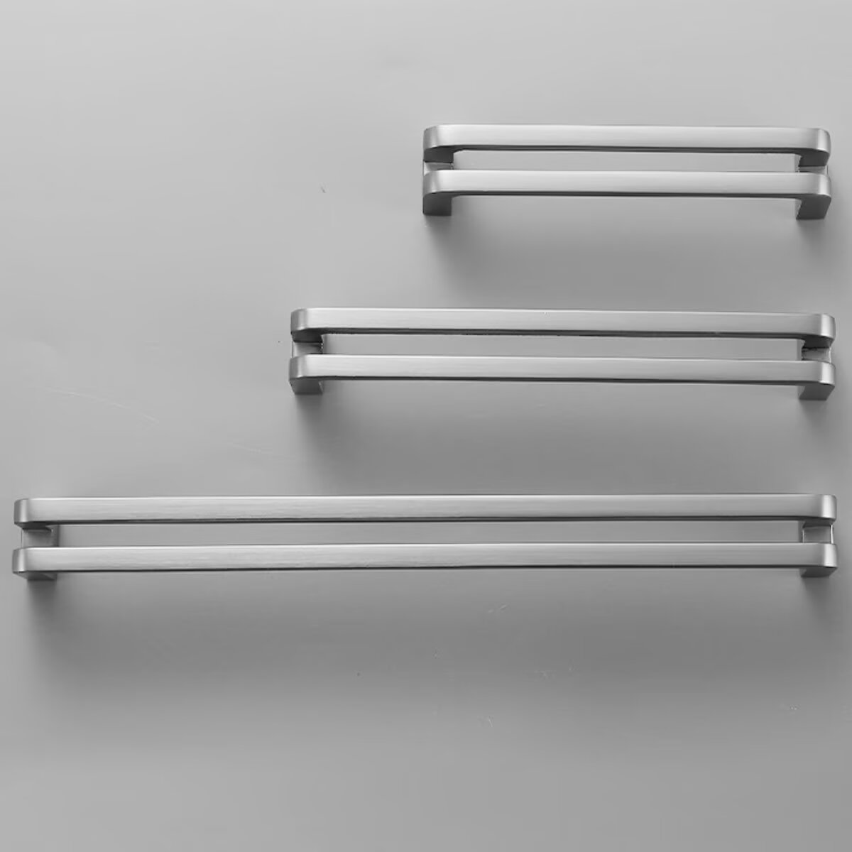 HDJNal Stainless Steel Nickel brushed Cabinet Pulls Cabinet Hardware Kitchen Handles for Cabinets Cupboard Handles Drawer Pulls ,Double-bar Design,Hole distance:192mm