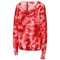 thumbnail image 3 of Women's Colosseum Red Wisconsin Badgers Shavonee Tie-Dye Pullover Hoodie, 3 of 3