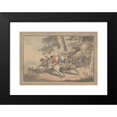 thumbnail image 2 of Thomas Rowlandson 24x17 Black Modern Framed Museum Art Print Titled - Hunt Scene (1787), 2 of 5