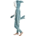 thumbnail image 2 of SWEETXIN Kids Shark One-Piece Pajamas Halloween Snug Plush Costume Sleepwear Christmas Gifts for Girls Boys 12Years, 2 of 7