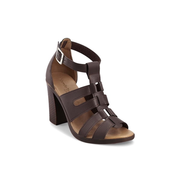 Sandalia Color Chocolate Diseño Frontal Altura 10Cm Mundo Terra 030182