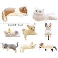 thumbnail image 6 of Dserhfy Mini Cat Figurine Collectible Kitten Ornament Cake Topper Tabletop Miniature Cat Sculpture for Desk Bookshelf Car Children Cat Lovers Gift, 6 of 8