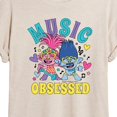 thumbnail image 3 of Trolls - Music Obsessed Poppy and Branch - Women's Oversized T-Shirt, 3 of 5