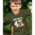 thumbnail image 3 of 4th Birthday Baller Shirt for Boys Sports Theme Party T-Shirt for 4 Year Old Kids Military Green Shirt 3T, 3 of 5