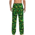 thumbnail image 2 of HPINK-T Green Leaves Pajama Pants Mens Lounge Pants Straight-Fit Men Pajama Bottoms with Pockets Drawstring, 2 of 13
