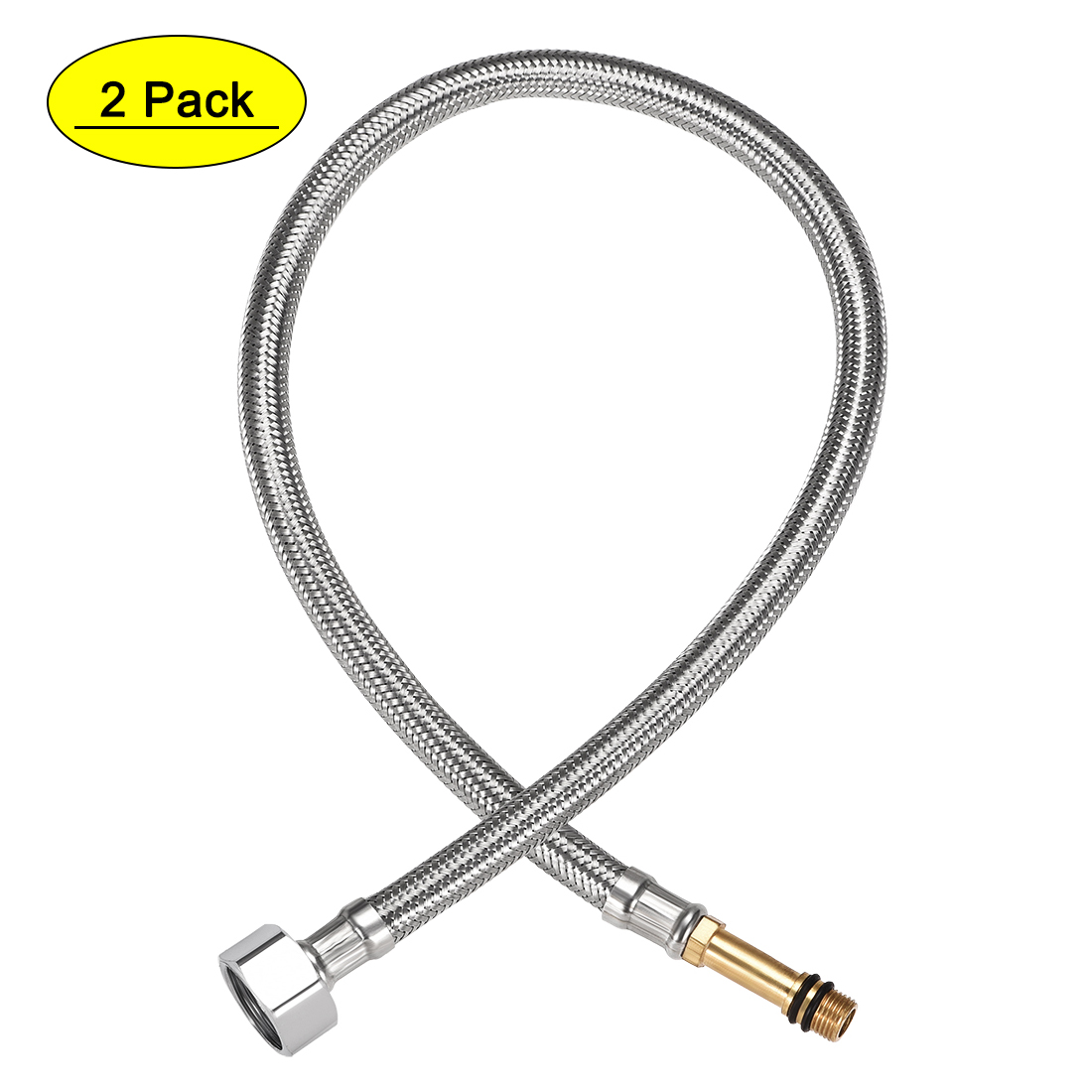 Faucet Supply Line Connector, G1/2 Inch IPS Female x M10 Male 39 Inch