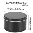 thumbnail image 5 of ZOENHOU 40 Pack 4 Oz Candle Tins, Black Candle Jars for Making Candles, Round Empty Metal Tins with Lids, Portable Metal Storage Candle Containers, Stickers Included, 5 of 6