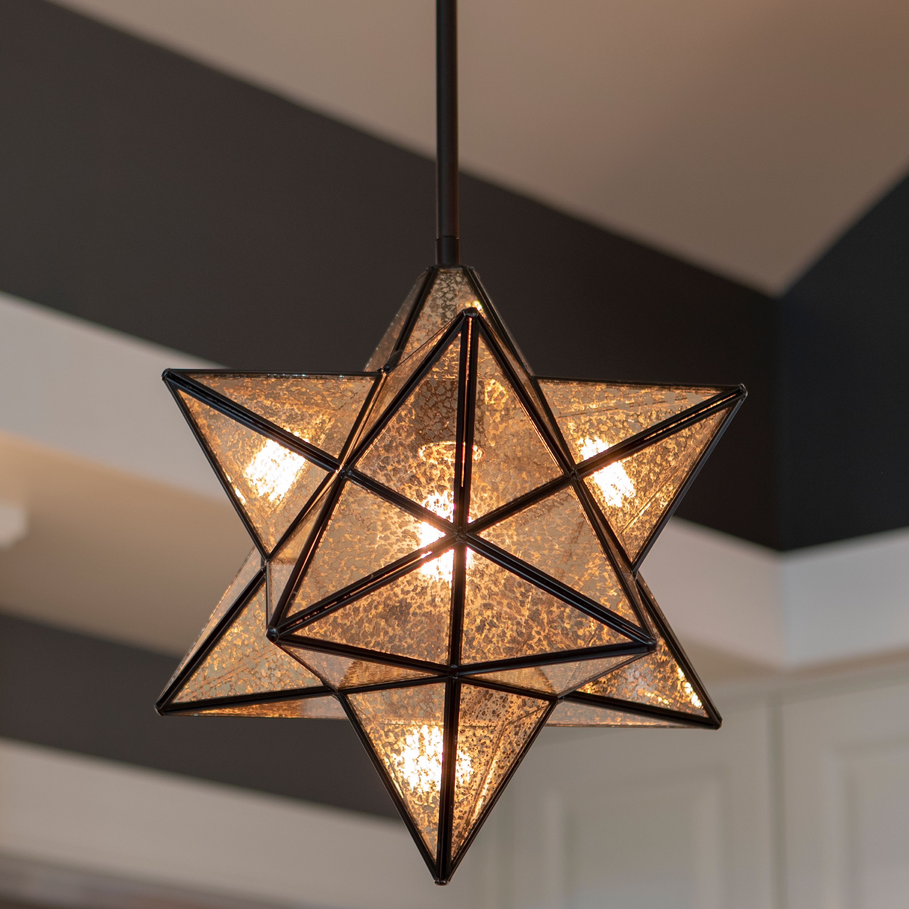 star shaped pendant light fixture