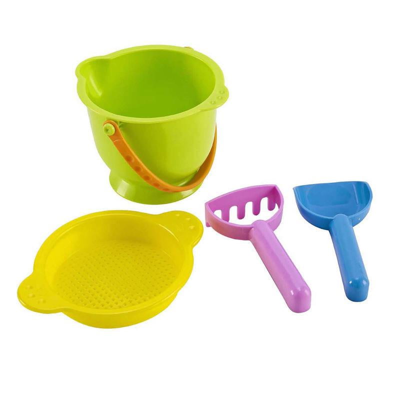 Sand & Sun Beach Basics Bucket, Sifter, Rake and Shovel
