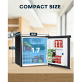 Upstreman Compact 1.7 Cu.ft Mini Fridge with Freezer, Stainless Steel