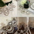 thumbnail image 2 of CUH 60" Lace Round Tablecloths with Exquisite Macrame Border Hollow Embroidered Kitchen Holidays Fabric Tablecloth Tabletop Covers (Linen Gray), 2 of 2