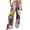 Pink, variant on Travel Outfits Women Airport Women Casual Fashion High Waist Elastic Waist Wide Leg Pants Printed Loose Wide Leg Trousers Business Casual Pants for plus Size Track Zipper Two Piece Set for Black M
