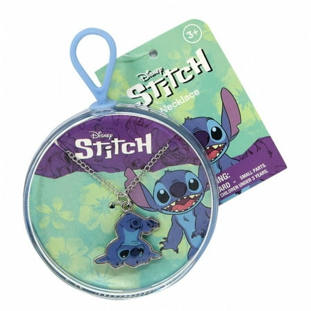 Disney Stitch Metal Necklace in Round Box