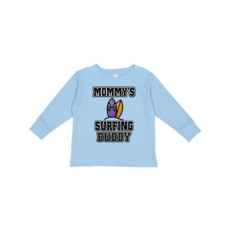 

Inktastic Mommy Surfing Buddy Surfboard Gift Toddler Boy or Toddler Girl Long Sleeve T-Shirt