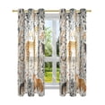thumbnail image 7 of Yayeee Window Curtains Light Filtering 63"x42" Grommet Panel Pair Home Living Room Decor, Animals in A Forest Pattern, 7 of 7