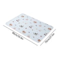 thumbnail image 3 of Waterproof Breathable Mattress Pad Incontinence Pad with Non-Slip Back, Natural Fiber, Light Blue, 90 x 70 cm, Reusable 4-Layer, 3 of 6