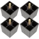 thumbnail image 1 of unbranded 4Ud Patas Elevadoras Para Muebles Y Comedor En Plástico Negro Cuadrado, 1 of 8