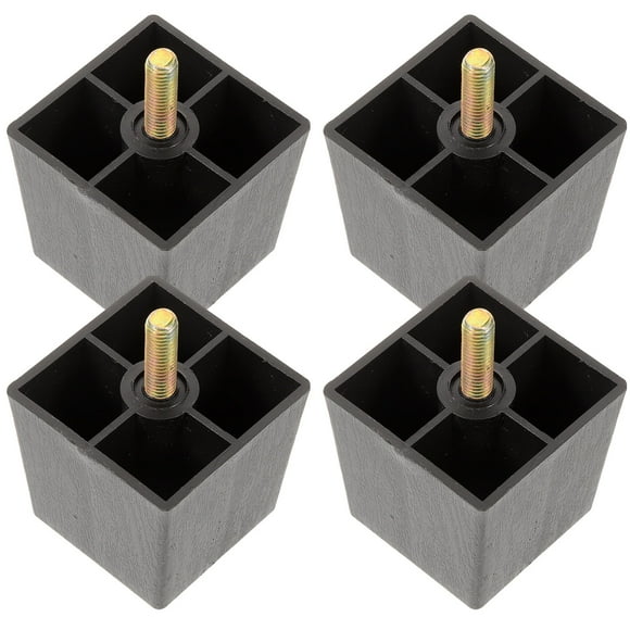 FONDOTIN 4Pcs Metal Square Furniture Replacement Legs for Bed Couch Cabinet Desk Table Sofa Home Use 8.0x5.2x5.2in