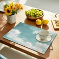thumbnail image 2 of Placemat White Cloud Blue Sky Placemats for Dining Table Retro Style Washable Table Mats for Party Kitchen Dining Decoration, 2 of 7