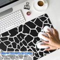 thumbnail image 4 of Long Mouse Pads for Desk,Black and White Giraffe Pattern Desk Mats on Top Of Desks, Desk Mouse Pad Extra Large with 3mm Non-Slip Base and Stitched Edge for Gaming,Office,Work,Home 31.5"x11.8", 4 of 6