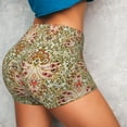 thumbnail image 4 of Rateoe Colorful Paisley Printed Power Workout Shorts for Women Tummy Control Squat Proof Ribbed Thick Seamless Scrunch Active Short-Medium, 4 of 8