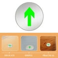 thumbnail image 3 of unbranded Señal De Acero Inoxidable Para Salida En Interiores Y Exteriores Con Brillo, 3 of 8