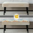 thumbnail image 5 of Jiueut Beach Starfish Shell Print Dining Bench Cover, Stain Resistant Chair Seat Protector Cover Dustproof Rectangle Bench Cushion Home Decor Accessorie for Dining Room Living Room Kitchen, 5 of 7