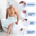 thumbnail image 5 of Colevkie Men's 2 Pieces Wearable Bath Towel Set Bath Skirt & Towel Soft Quick Drying Absorbent Beach Towel Bathroom Towel Spa Hotel Sauna Portable Printed Retro Style Pattern, 5 of 7