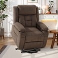 thumbnail image 2 of HSUNNS Power Lift Recliner Chair for Elderly, Overstuffed Wide Recliners for Adults, Heavy Duty Recliner Sofa and Safety Motion Reclining Mechanism, 45°-135° Recline, 350lb Capacity, Brown, 2 of 8