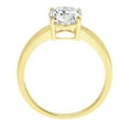 thumbnail image 4 of 2 ct Oval Cut Moissanite Solitaire 14K Yellow Gold Womens Engagement Ring, 4 of 5