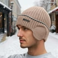 thumbnail image 4 of Winter Beanie Hats with Ear Flaps for Men Women, Lined Beanie Warm Winter Knitted Hat,Outdoor Windproof Knit Skull Cap, 4 of 6