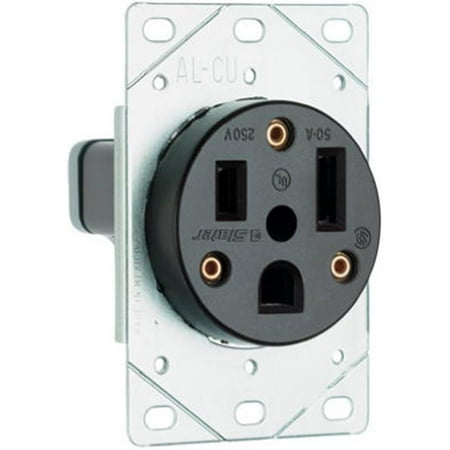 Flush Outlet - Power Outlet, Flush-Mount, Black, 250-Volt, 50-Amp