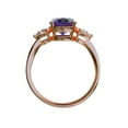thumbnail image 2 of Star K� Three 3 Stone 8mm Round Simulated Alexandrite Trillion Engagement Promise Comfort fit Ring, 2 of 9