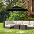 thumbnail image 2 of Outsunny 9FT 3 Tiers Patio Umbrella Outdoor Market Umbrella, Black, 2 of 10