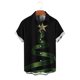 thumbnail image 5 of Blusa y camisa de manga corta con cuello vuelto para hombre, blusa informal de moda con cuello vuelto, blusa estampada de manga corta con botones, blusa de poliéster para hombre, 5 of 5
